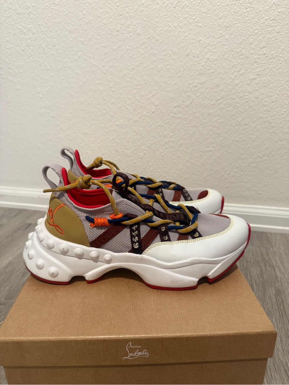 Christian Louboutin women’s Chunky Multicolor Logo Sneakers - Picture 2 of 4